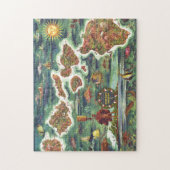 Puzzle Carte historique des îles Hawaiiennes antiques (Vertical)