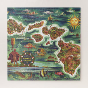 Puzzle Carte historique des îles Hawaiiennes antiques
