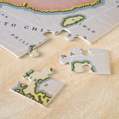 Puzzle Carte illustrée de Chine (Côté)