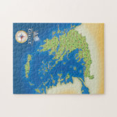 Puzzle Carte illustrée de Grèce (Horizontal)