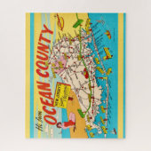 Puzzle Carte illustrée de Jersey Shore (Vertical)