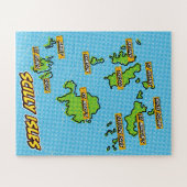 Puzzle Carte illustrée des îles Scilly dans le style Pop  (Horizontal)