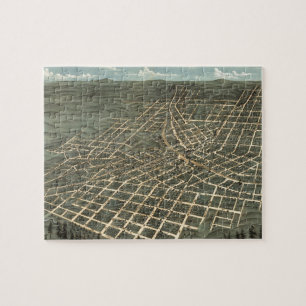 Puzzle Carte imagée vintage d'Atlanta (1871)