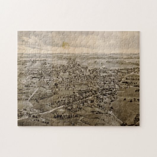 Puzzle Carte imagée vintage de Kennebunk Maine (1895) (Horizontal)