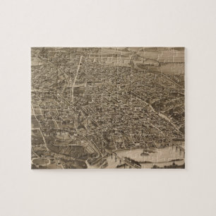 Puzzle Carte imagée vintage de Knoxville (1886)