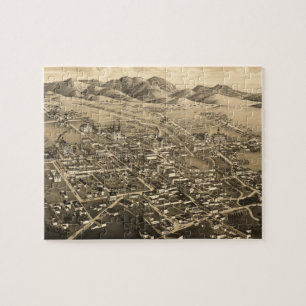 Puzzle Carte imagée vintage de Santa Fe (1882)