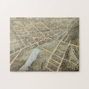 Puzzle Carte imagée vintage de Waukesha le Wisconsin