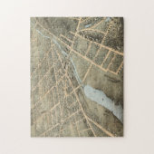 Puzzle Carte imagée vintage de Waukesha le Wisconsin (Vertical)