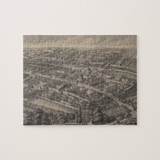 Puzzle Carte imagée vintage d'Oxford Angleterre (1850) (Horizontal)