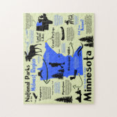 Puzzle Carte Infographique des parcs nationaux du Minneso (Vertical)