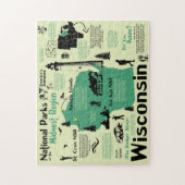 Puzzle Carte Infographique des parcs nationaux du Wiscons (Vertical)