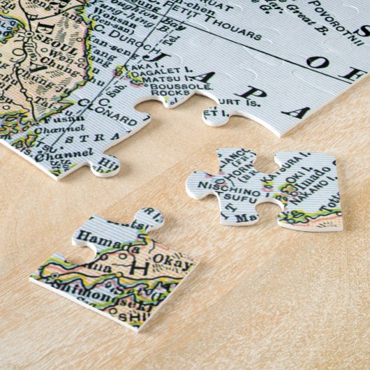 PUZZLE CARTE : L'ASIE DE L'EST, 1907 (Côté)