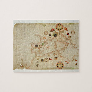 Puzzle Carte marine miniature de la Méditerranée centra