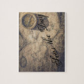 Puzzle Carte marine vintage et boussole (Vertical)