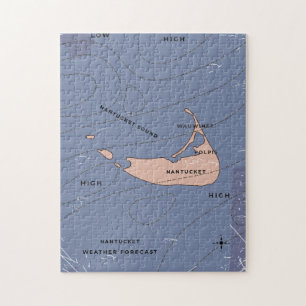Puzzle Carte météo de Nantucket États-Unis