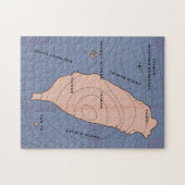 Puzzle Carte météorologique de Taïwan style Vintage (Horizontal)