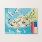 Puzzle Carte mignonne de la Floride d'enfants (Horizontal)