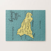 Puzzle Carte Nautique Vintage Sicile (Horizontal)