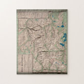 Puzzle Carte physique des Montagnes blanches Vintages (18 (Vertical)