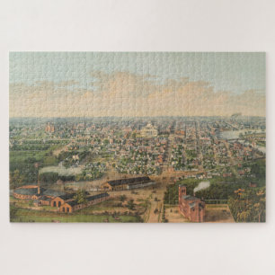 Puzzle Carte picturale Vintage de Columbus OH (1867)