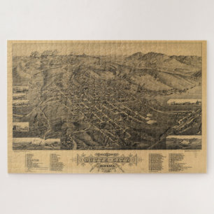 Puzzle Carte picturale Vintage de la Butte Montana (1884)