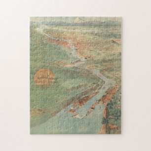 Puzzle Carte picturale Vintage de Portland OR (1896)