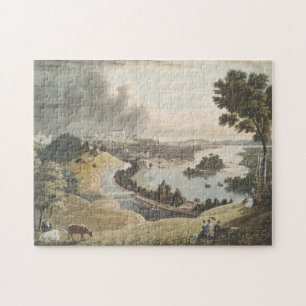 Puzzle Carte picturale Vintage de Richmond VA (1834)