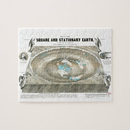Puzzle Carte plate de la terre (Horizontal)