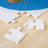 Puzzle Carte plate de la terre - projection équidistante (Côté)