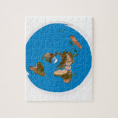 Puzzle Carte plate de la terre - projection équidistante (Vertical)