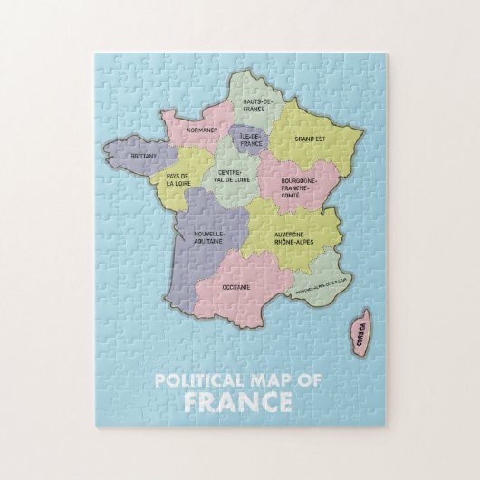 Puzzle Carte politique de la France (Vertical)