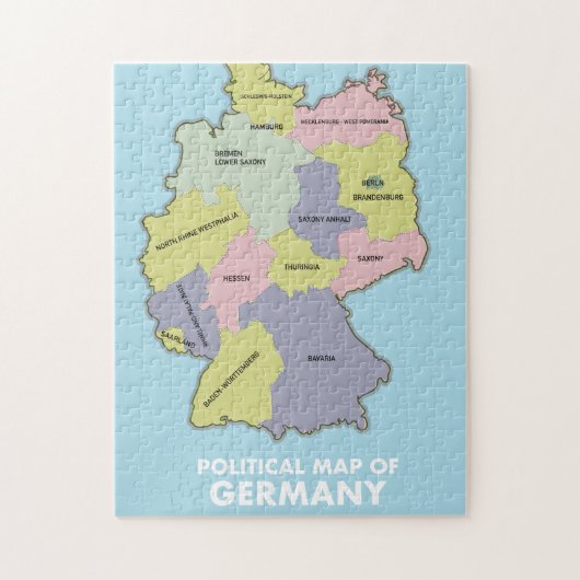 Puzzle Carte politique de l'Allemagne (Vertical)