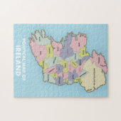 Puzzle Carte Politique De L'Irlande. (Horizontal)