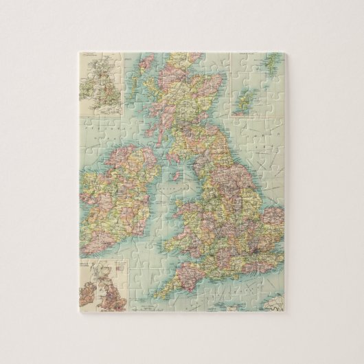 Puzzle Carte politique des îles britanniques (Vertical)