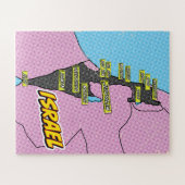 Puzzle Carte Pop Art Illustré Israël (Horizontal)