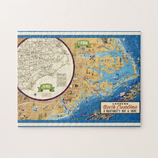 Puzzle Carte postale ancienne de l'est de la Caroline du (Horizontal)