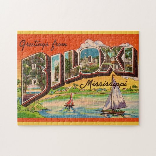 Puzzle Carte postale Biloxi Mississippi (Horizontal)