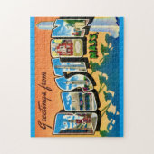 Puzzle Carte postale Boston colorée 11x14 (Vertical)