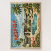 Puzzle Carte postale de Floride du milieu du XXe siècle (Vertical)