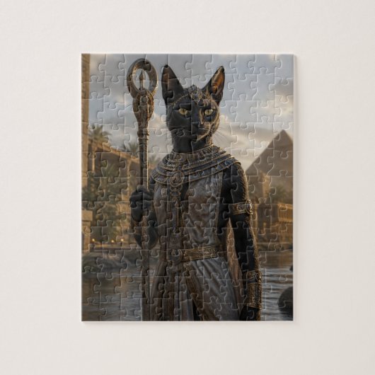 Puzzle Carte postale de la déesse féline Bastet (Vertical)