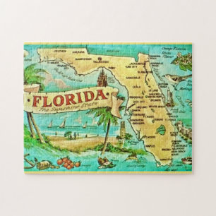 Puzzle Carte postale de l'État de Floride 11x14