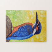 Puzzle Carte postale de peinture de martin-pêcheur (Horizontal)