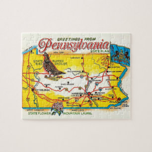 Puzzle Carte postale de Pennsylvanie
