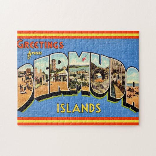 Puzzle Carte postale de salutations des Bermudes (Horizontal)