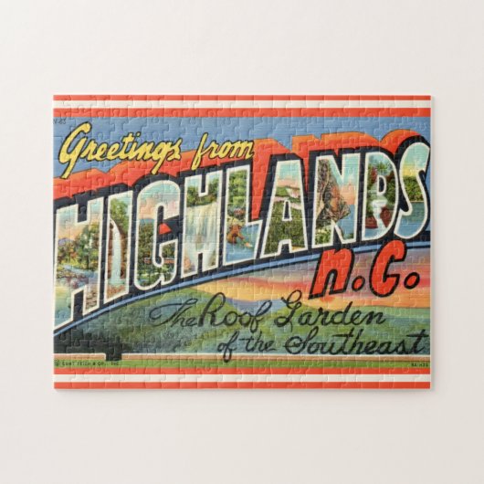 Puzzle Carte postale NC vintage Highlands (Horizontal)