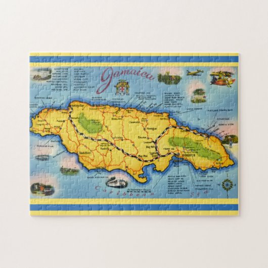 Puzzle Carte postale vintage de Jamaïque (Horizontal)
