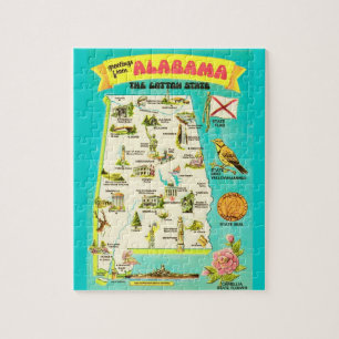Puzzle Carte postale vintage de l'Alabama 8X10