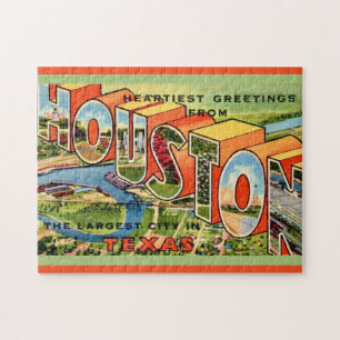 Puzzle Carte postale vintage Houston Texas