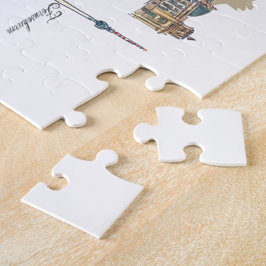 Puzzle Carte préférée de Berlin avec des points (Côté)