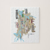Puzzle Carte préférée de Berlin avec des points (Vertical)